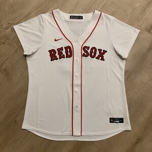 Nike MLB Boston Red Sox Connor Wong #12 Jersey Women’s XL White Button Up 2019